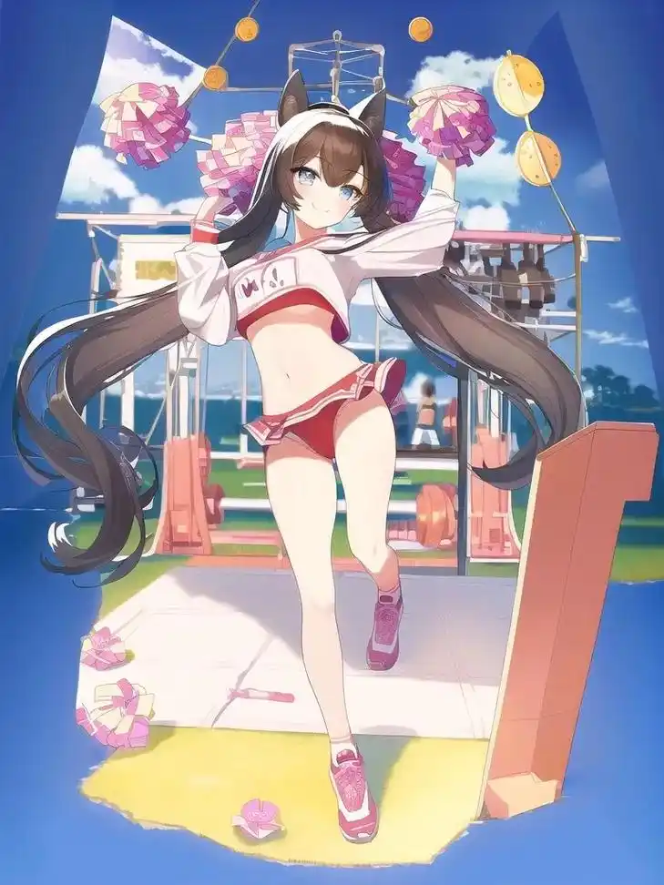 啦啦队91.#二次元少女 #什么次元都逃不过甜妹 #绘画96 - 抖音