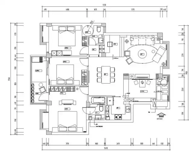 中西合璧混搭风格家居施工图设计-住宅装修-筑龙室内设计论坛