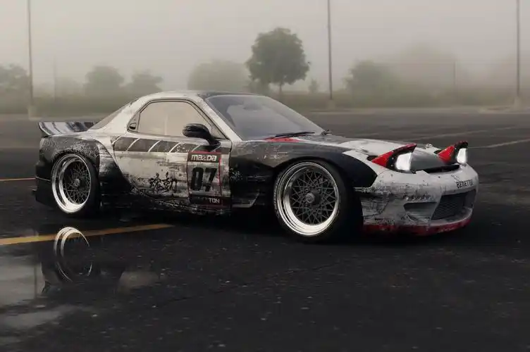 马自达rx7汽车改色私人定制彩绘魂动!