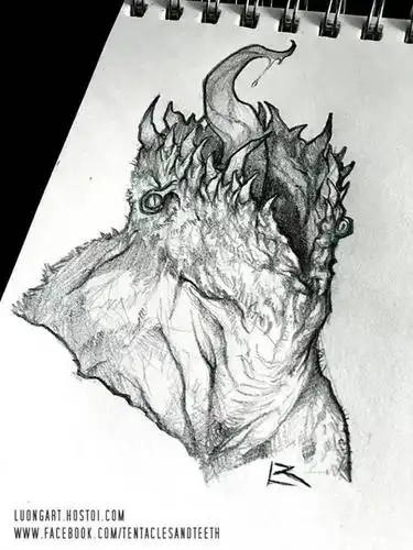 他用三年时间画了一本素描怪物图鉴