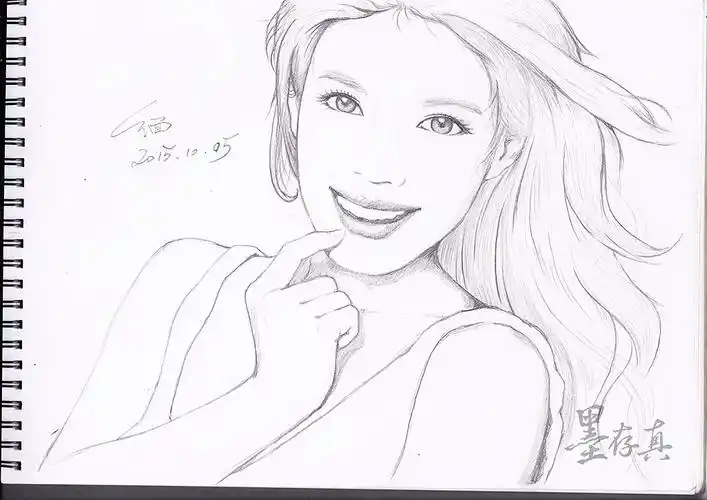 10.05 铅笔素描练习,对着手机上的照片画的.猜猜我画的是谁?