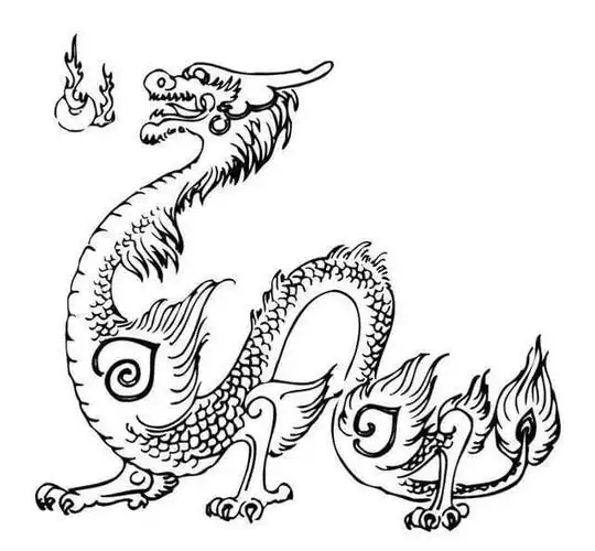 中国彩墨龙的画法步骤图片 工笔水墨画龙的简笔画教程