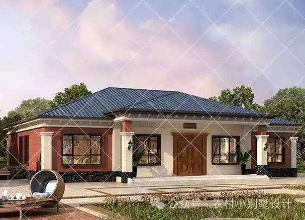 霸气十足30款一层新中式自建房别墅,农村养老自建房的