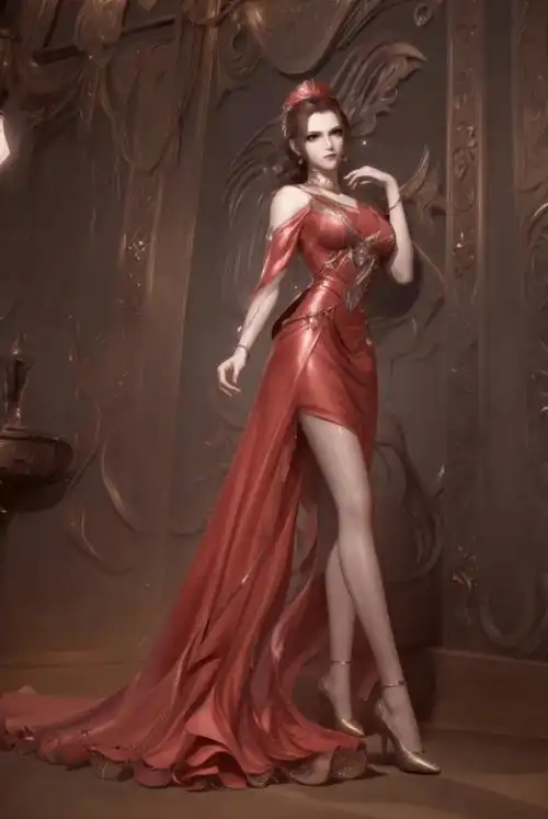 斗罗大陆cos:比比东美如画4,红色战袍,罗刹神美丽至极,威严尊贵_众人