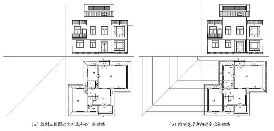 求大神给发房屋建筑三视图.