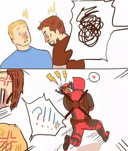 漫画钢铁侠和美队开始复联"内战",死侍抢走小蜘蛛侠