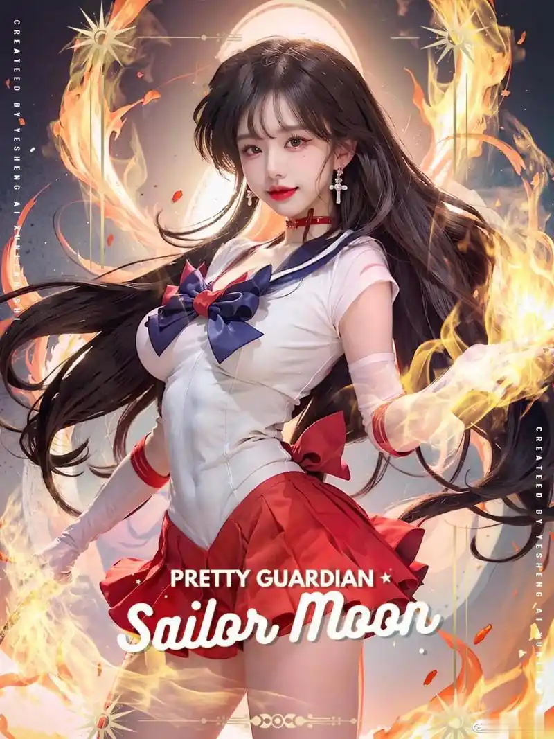 美少女战士火野丽!恶灵退散!"临,兵,斗,者,皆,烈