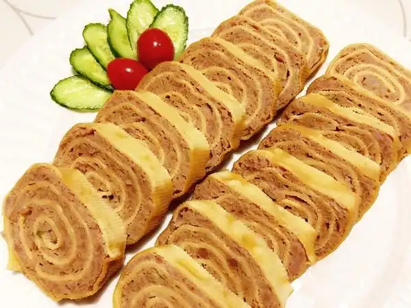 彩虹糖72做的豆腐皮肉卷