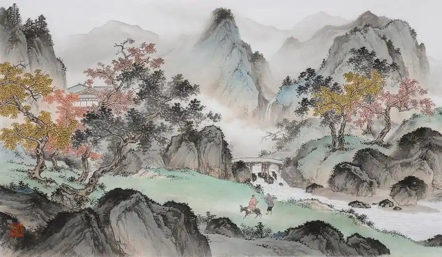 秋云/96x35cm/传统水墨