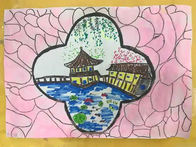 暑假第一期第二课:多维创作儿童班作品——窗里窗外(风景画)