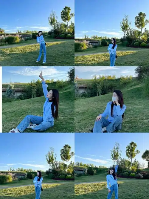草坪拍照姿势合集