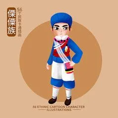 傈僳族原创民族插画