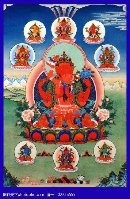 精美唐卡红观音菩萨