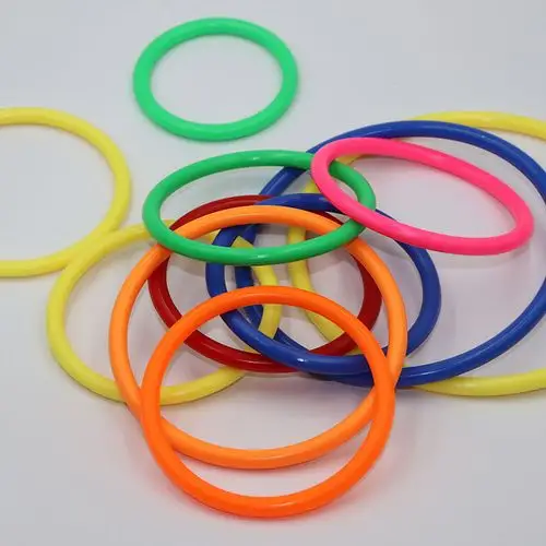 夜市地摊套圈玩具塑料扔套圈圈游戏加粗加厚实心圈空心圈厂家直供