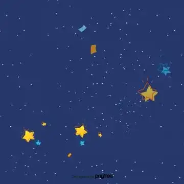 卡通蓝色渐变的星空