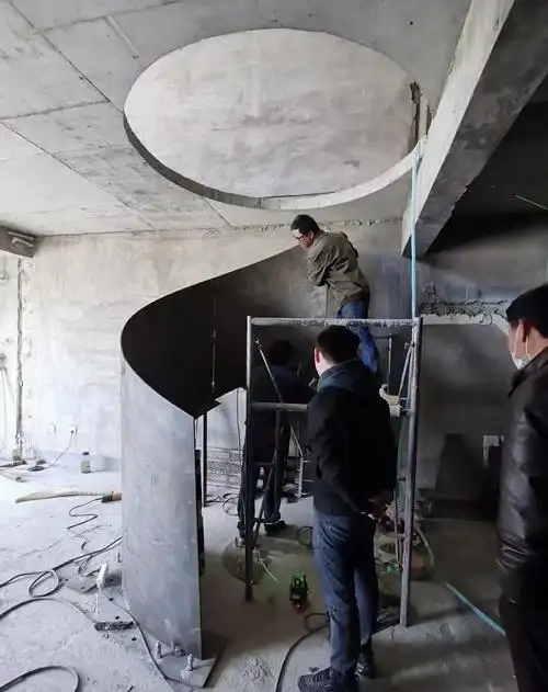 钢板旋转楼梯施工全流程