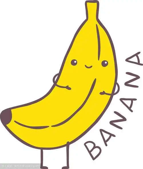 可爱的香蕉卡通人物