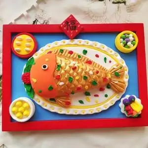 超轻粘土手工制作年夜饭鲁菜太空彩泥24色橡皮泥黏土儿童亲子材料