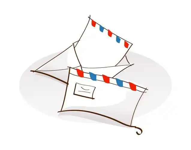 卡通信封.矢量插画.