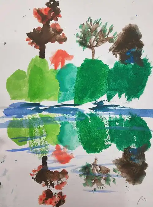 二(8)美术作业《倒影》