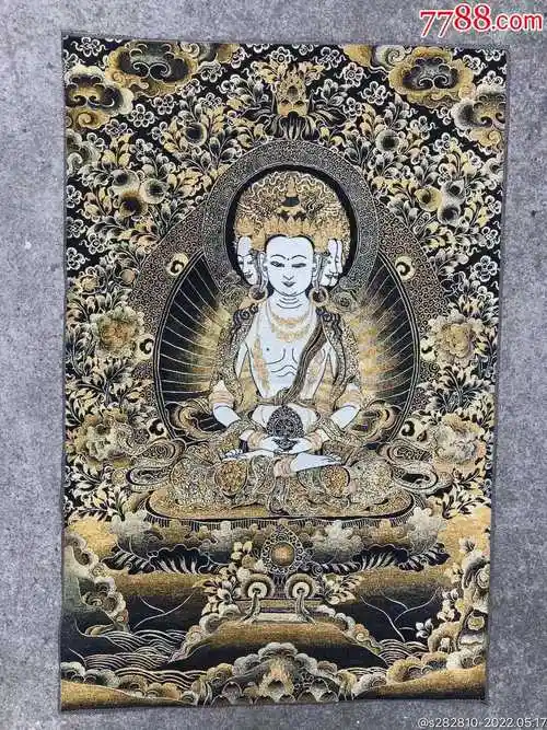 大日如来唐卡刺绣织锦绣-价格:48元-se87139516-织锦画-零售-7788收藏