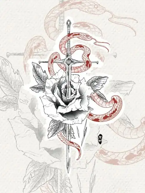 24/100|玫瑰纹身|蛇纹身|宝剑纹身|成都纹身_纹身_成都远洋太古里自由