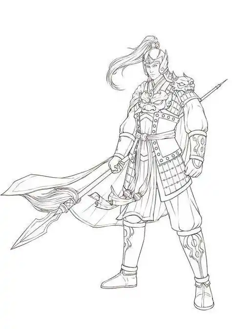 自画_刘栋天_新浪博客手绘卡通三国人物赵云免抠素材简单赵云简笔画