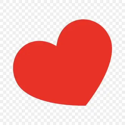 卡通红色桃心爱心素材图