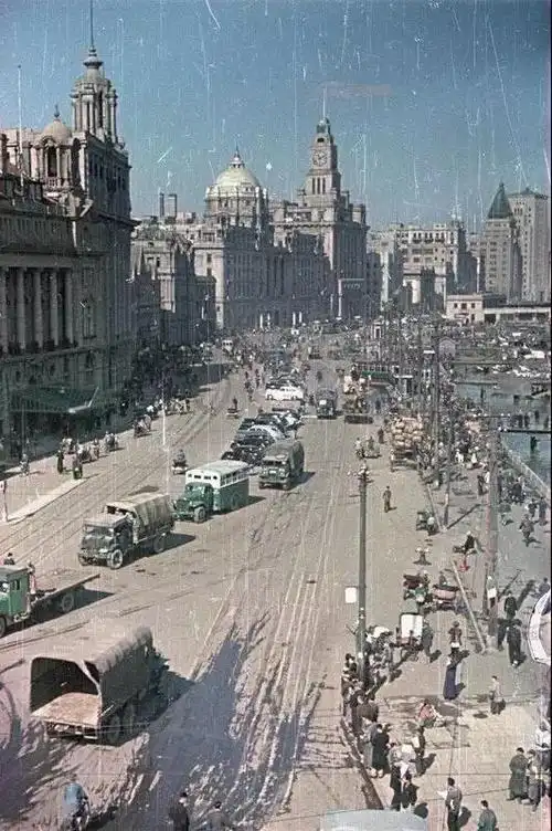 老照片:苏联摄影师记录1949-150年解放后的上海滩