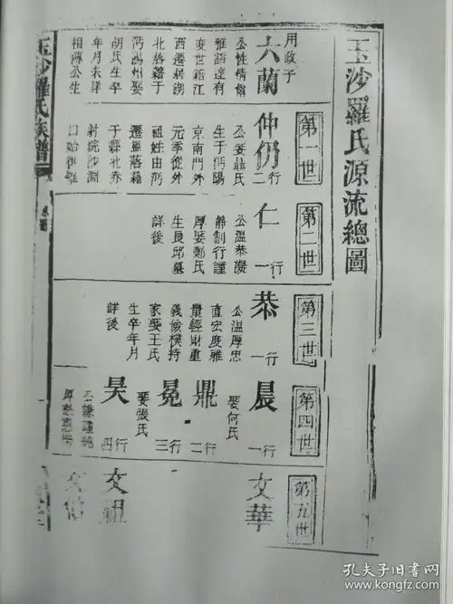 罗氏族谱豫章罗氏族谱六兰公字君容第一册硬精装大16开934页2011年版