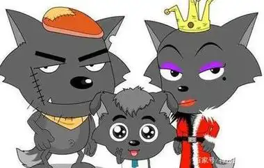 灰太狼红太狼简笔画 - 简单简笔画