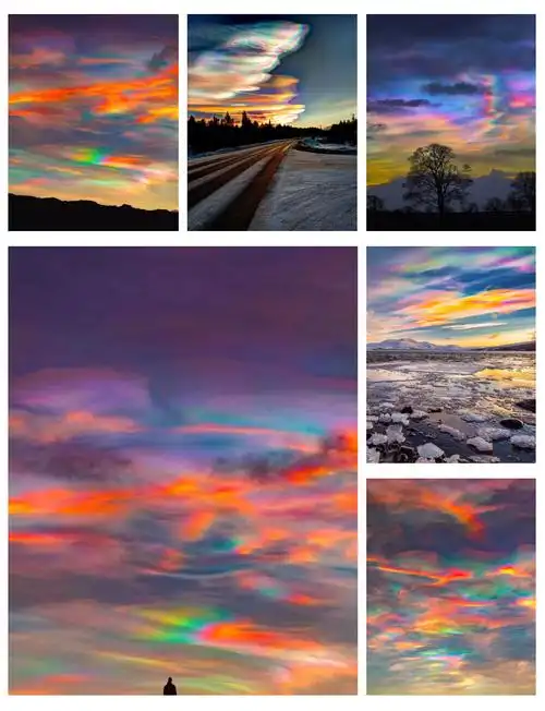 冰岛的梦幻云景:珠母云与臭氧层