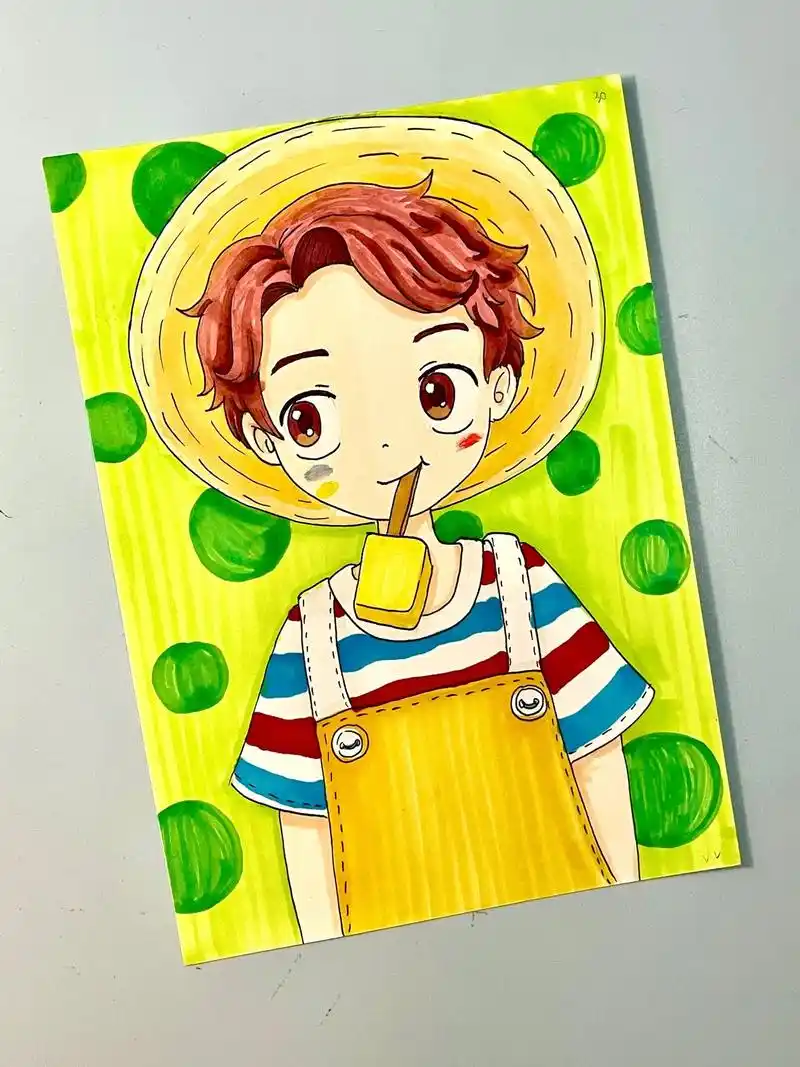 马克笔动漫人物画.不同的马克笔动漫人物画#原创 #动漫 #人 - 抖音