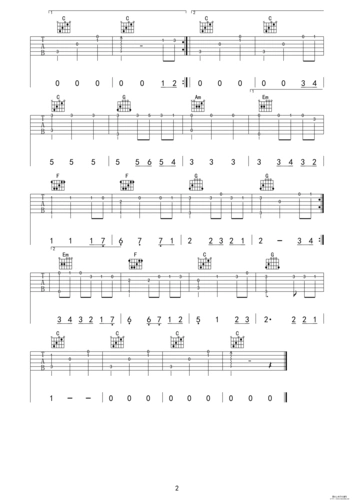 千与千寻(简易版)(吉他六线谱)吉他谱图片格式六线谱