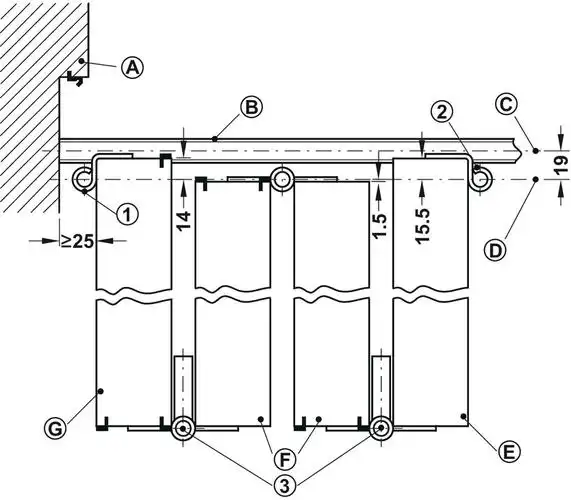 折叠门扇示意图