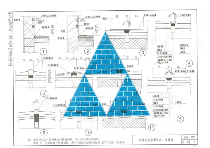 建筑图集】11j201 刚性,柔性防水隔热屋面(免费下载高清pdf电子版)