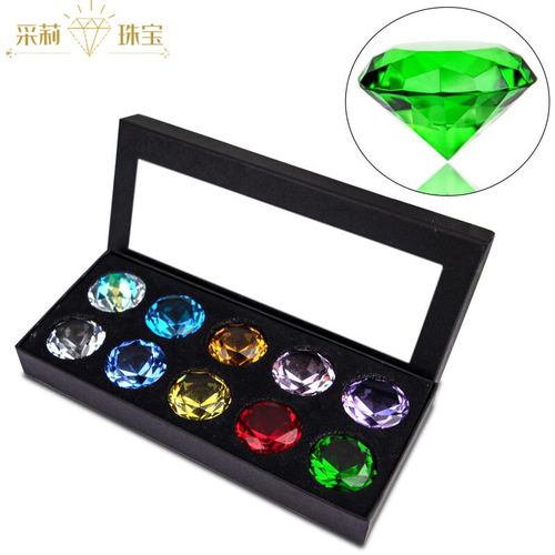 钻石儿童玩具宝石简约柜台装饰摆件配饰拍照道具 彩色每个颜色一颗 1