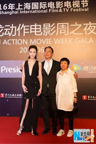 林鹏亮相成龙电影周之夜 别致礼服尽显完美身姿