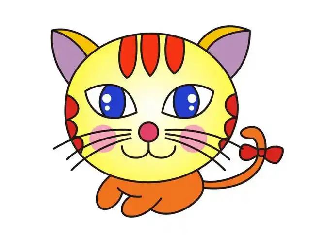 一步步教会你画,「小花猫」,儿童简笔画」儿童简笔画——可爱的小花猫