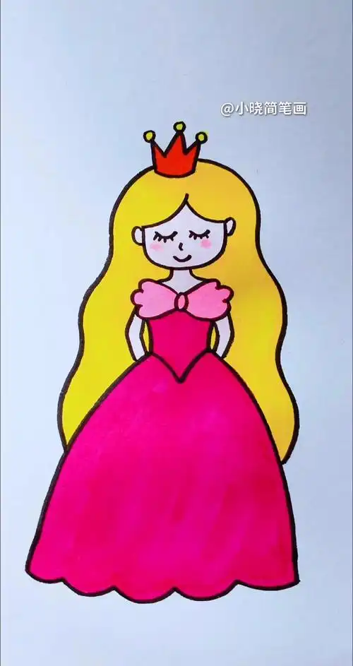 画画原来如此简单#小公主简笔画-度小视
