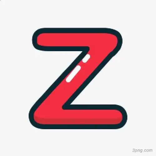 手绘红色英文字母zpng素材透明免抠图片艺术字集