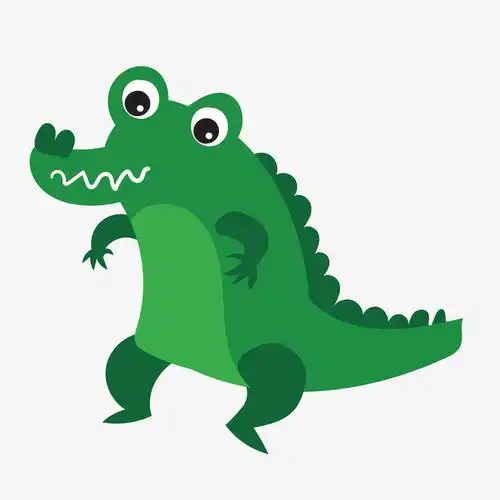 可爱的鳄鱼矢量素材