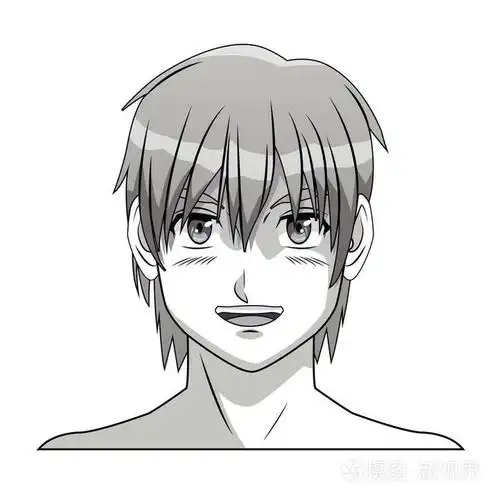 脸的男孩动漫漫画书微笑年轻