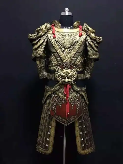仿中国古代将军盔甲cos武将兵古装铠甲头盔蒙古戏服演出服装可穿