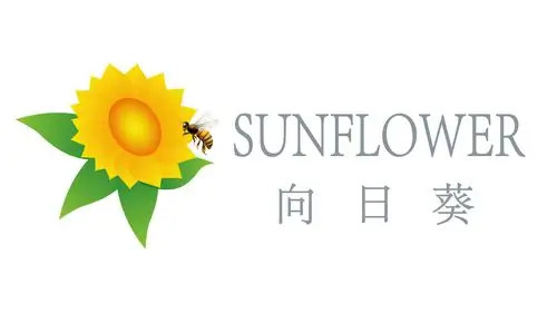 "向日葵"花店logo设计
