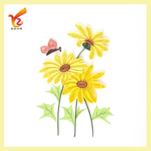 衍纸材料包套装太阳花幼儿园diy手工彩色折纸卷纸立体成品画定制