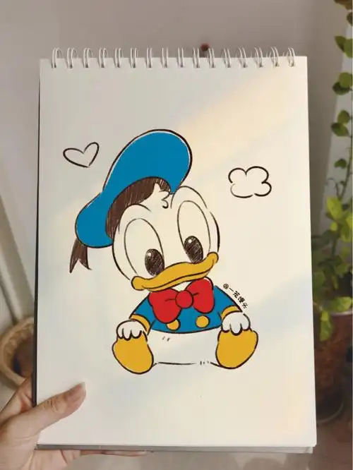 零基础手绘教程迪士尼唐老鸭手绘画画