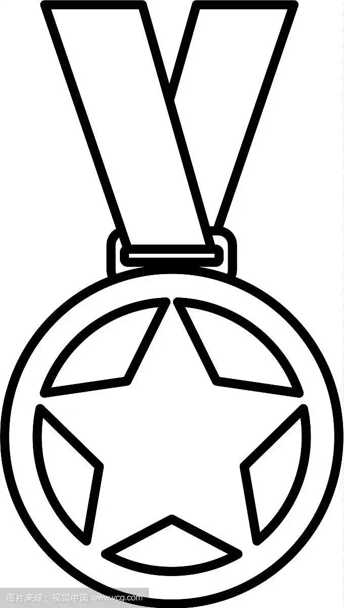 奖牌孤立图标