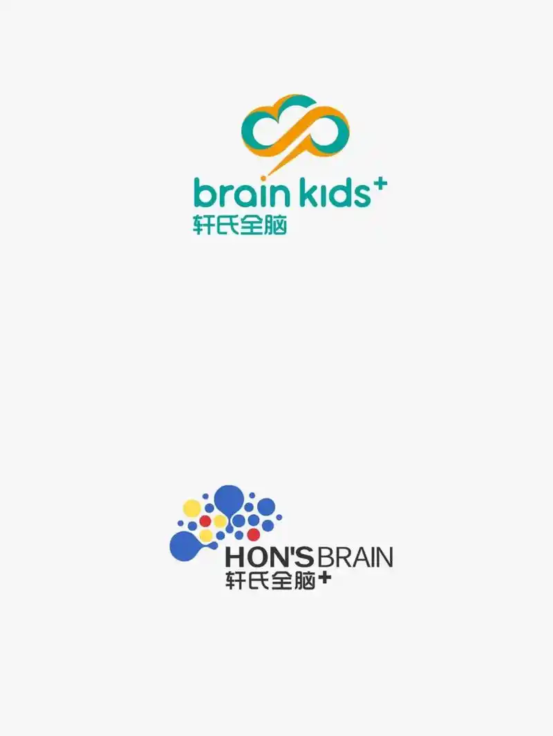 logo设计 儿童全脑教育机构品牌logo标志设计案例#全 - 抖音