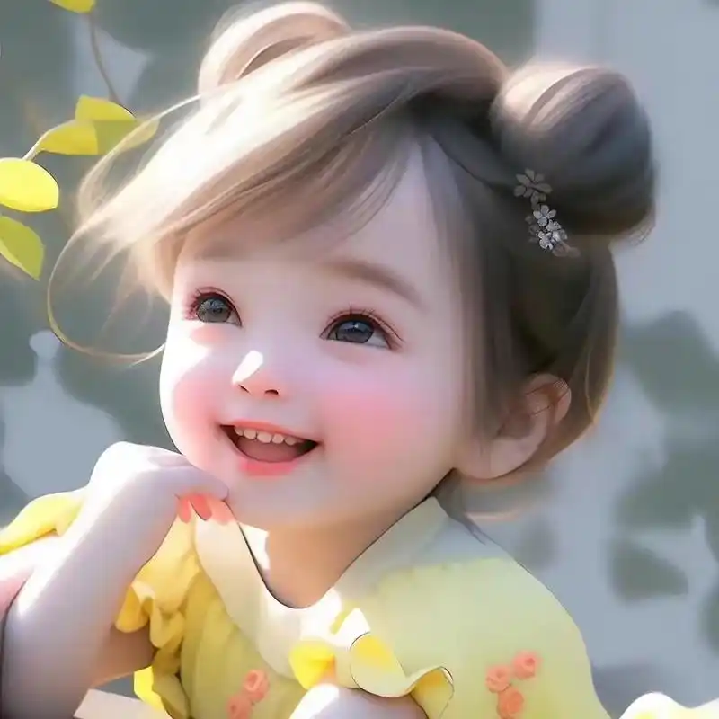 呆萌可爱的小女孩